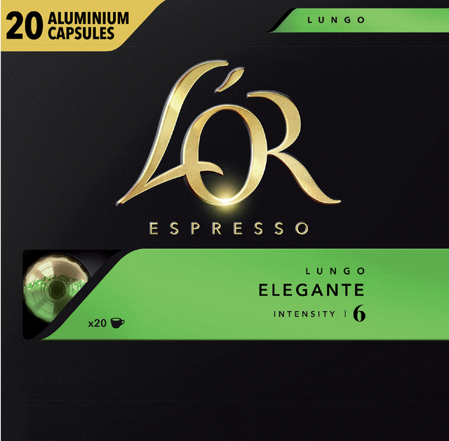 Koffiecups L'Or espresso Lungo Elegante 20 stuks