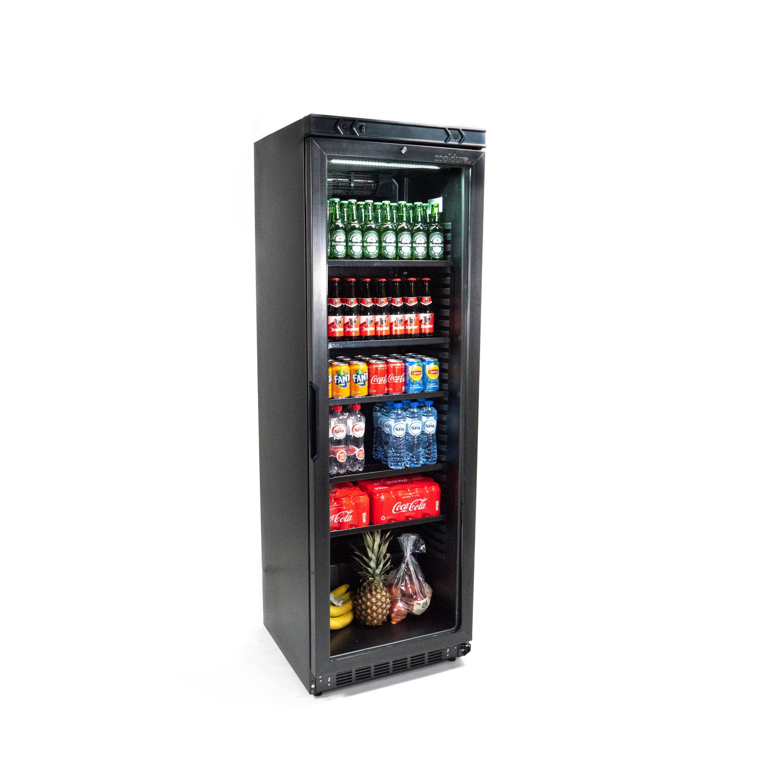 Cooldura Display Refrigerator LED - 380 Liter - Zwart