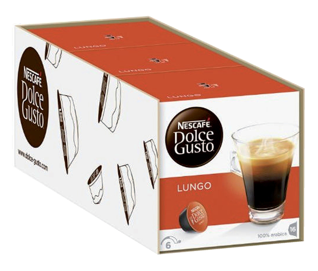 Koffiecups Dolce Gusto Lungo 16 stuks