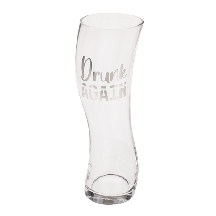 Wiebelig bierglas - Drunk Again - 550ml