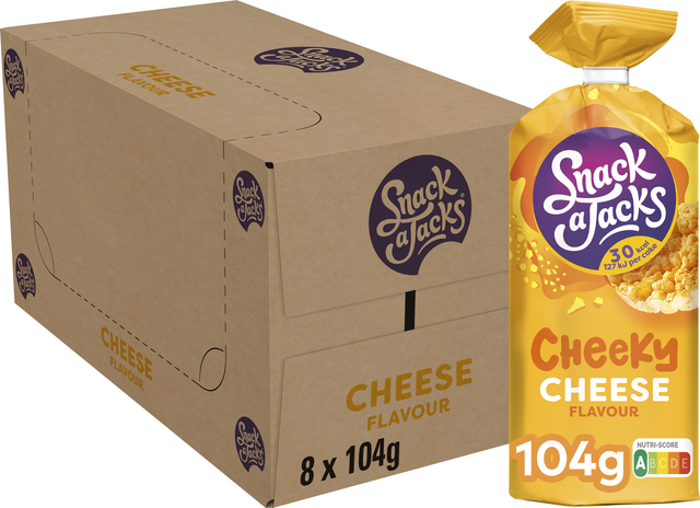 Rijstwafel Snack-a-Jacks cheese pak 104 gram