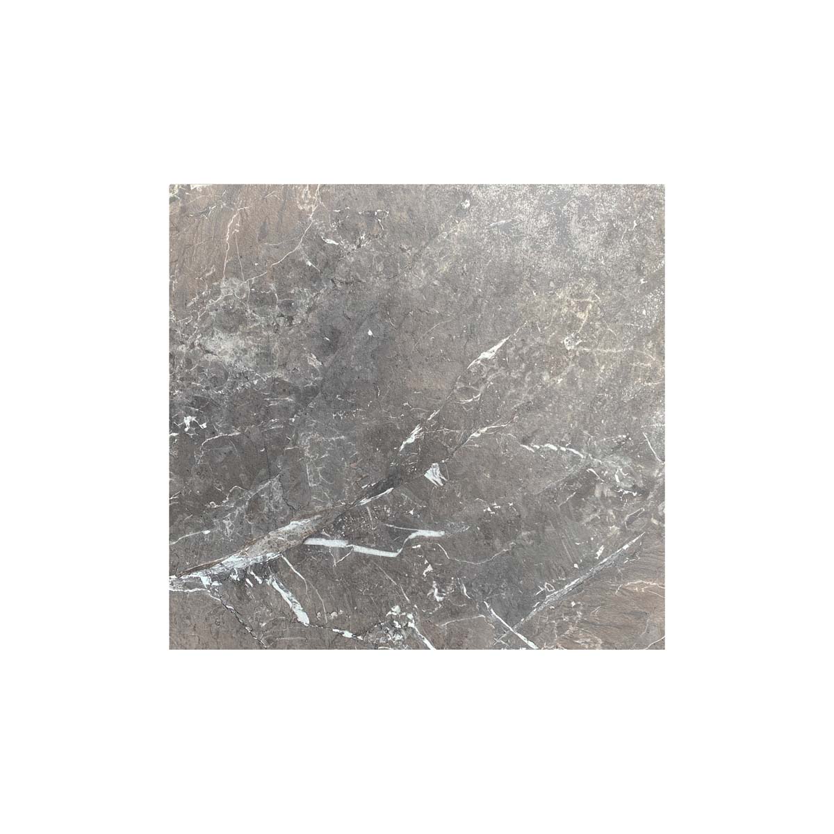 Infinity Statafel zwart frame + Galaxy Marble HPL 70x70 cm