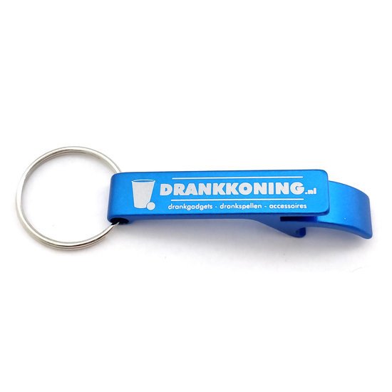 DrankKoning Bieropener Sleutelhanger - Blauw