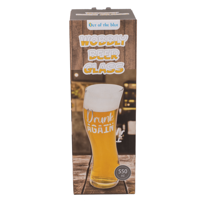 Wiebelig bierglas - Drunk Again - 550ml