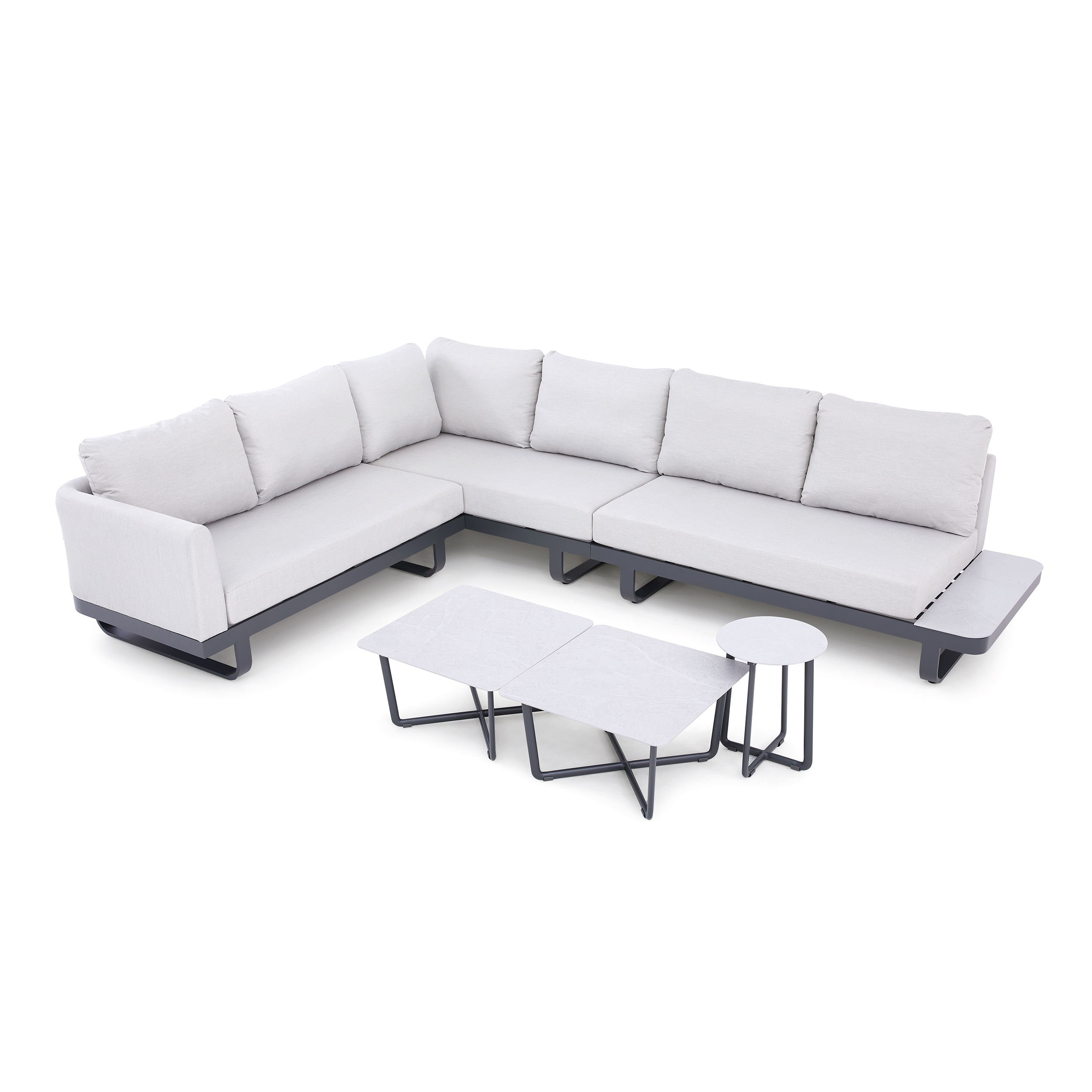 Fellow Aluminium Loungeset - Anthracite-Licht Grijs