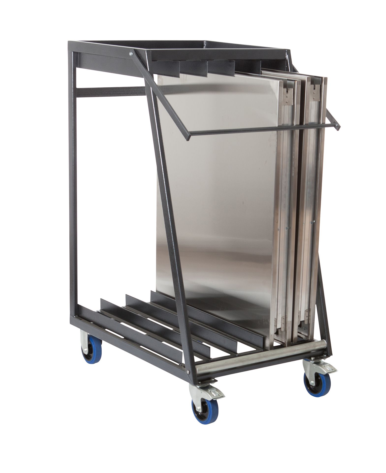 RVS Werktafel Trolley, voor 5 SOLID200 Werktafels, 88x65x113cm (LxBxH), T91200