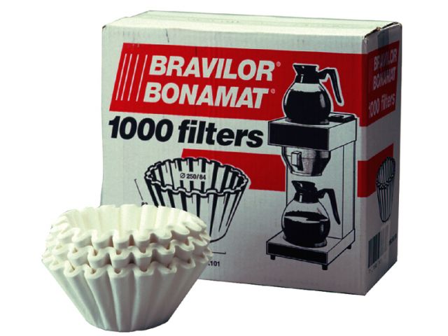 Bravilor Bonmat Koffiefilter 84_245 Wit doos 1000 stuks