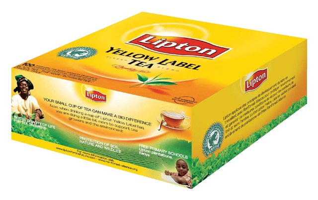 Thee Lipton yellow label met envelop 100x1.5gr