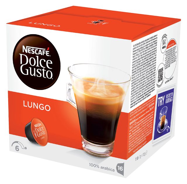 Koffiecups Dolce Gusto Lungo 16 stuks