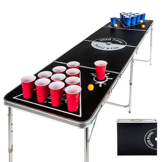 Bierpong Tafel - Beer Pong Table - Opvouwbaar en draagbaar als koffer