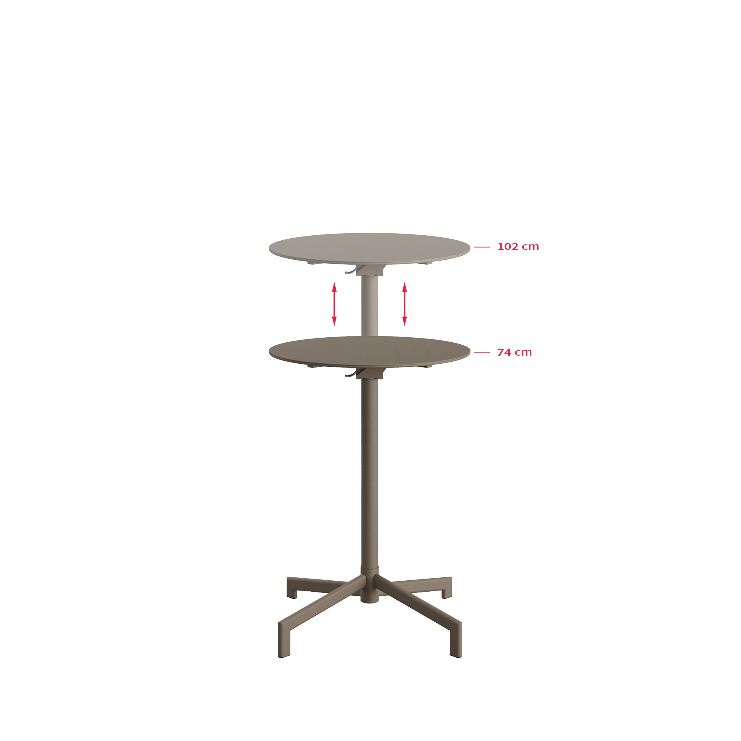 Versa Terras/statafel | Verstelbaar in 2 hoogtes - Cappuccino