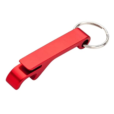 Bieropener Sleutelhanger - Flesopener - Rood