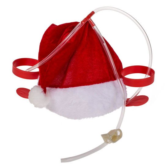 Kerstmuts met drankhouder - Santa Claus Drinking Hat