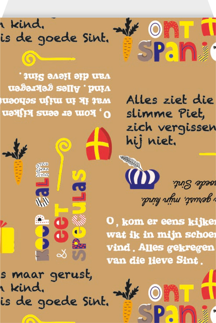 Verpakkingszakjes Haza Sinterklaas 21x30cm doos à 200 stuks assorti