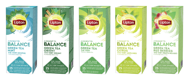 Thee Lipton Balance green tea citrus 25x1.5gr