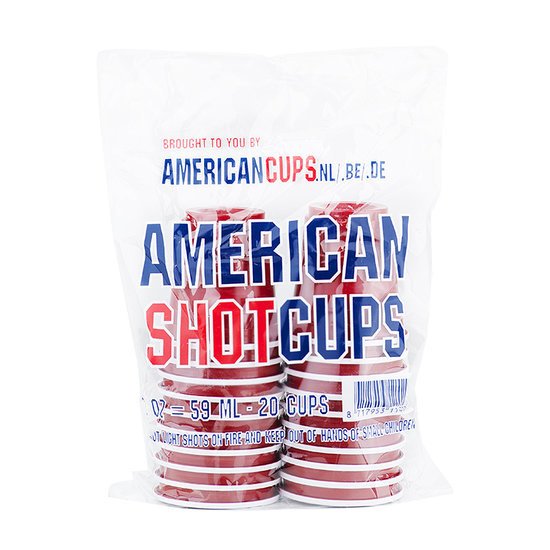 Mini Red Shot Cups - 59ml - Rood  (20st)