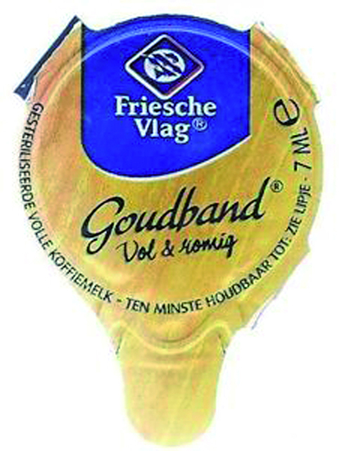 Koffiemelk Friesche vlag vol goudband 7,5 gram 10 cups